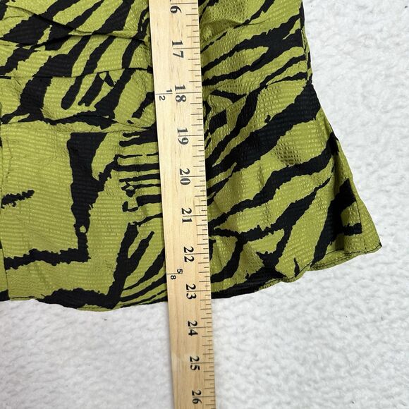 Anthropologie Exquise Wrap Blouse XL Green Black Tiger Print‎ NWT $190 - Picture 15 of 16